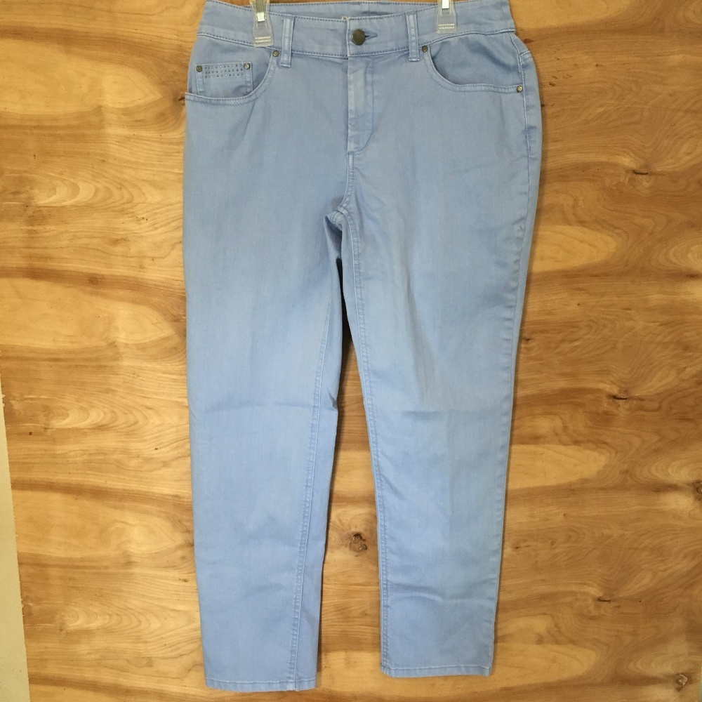 CHICO'S Platinum Skimmer Blue women's sz 0/4